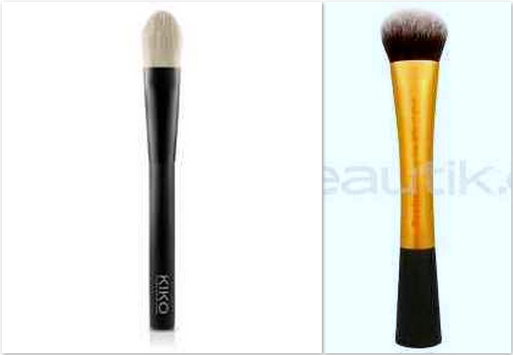 ¿Brocha de maquillaje plana o&nbsp;redondeada?